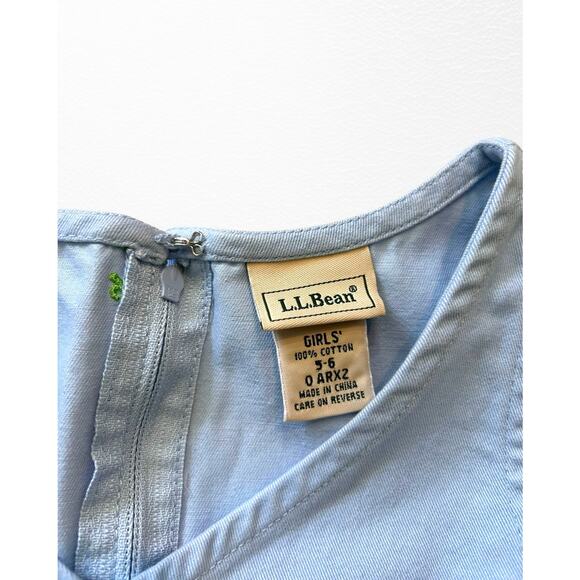 Vintage LL Bean Embroidered Anchors Sleeveless Dress, Size 5/6 - Picture 5 of 8